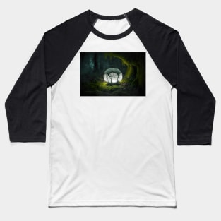 Exotic soft glow lamp in thick green forest Baseball T-Shirt